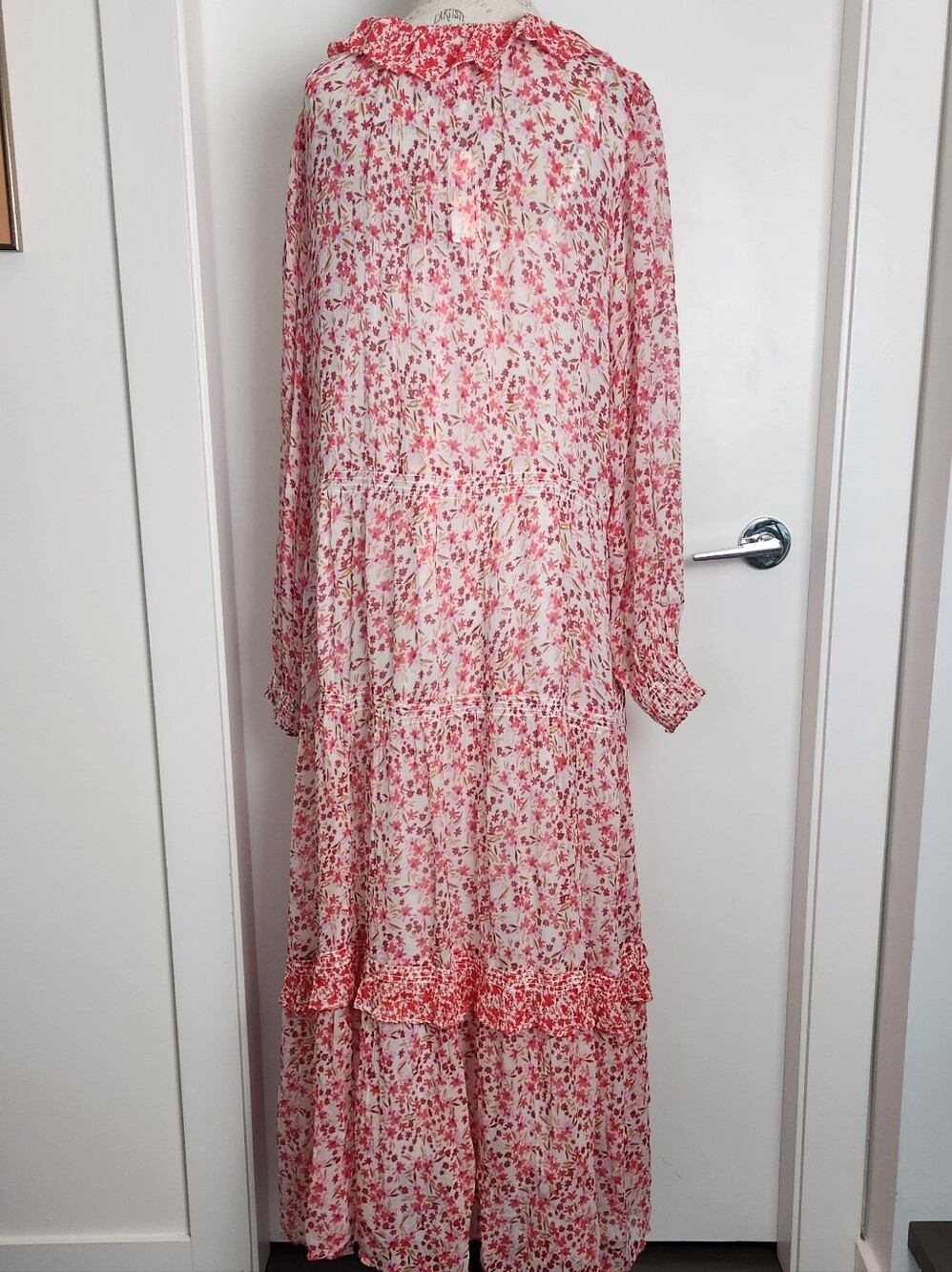 Anthropologie Floral Chiffon Maxi Dress - Picture 6 of 12